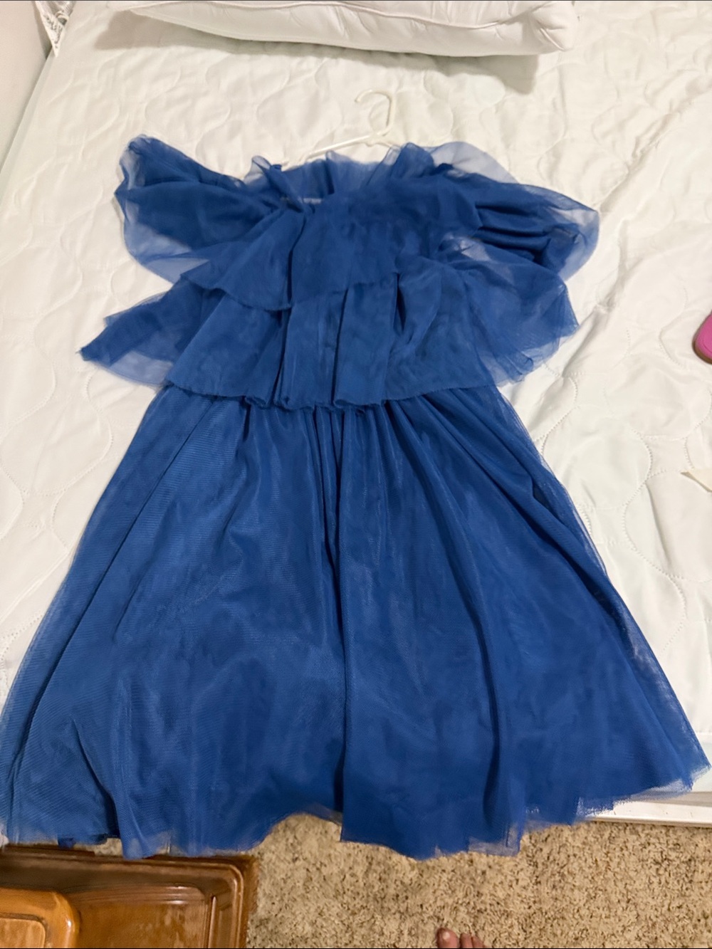 Habitual Royal Blue Tiered Tulle Girls Dress